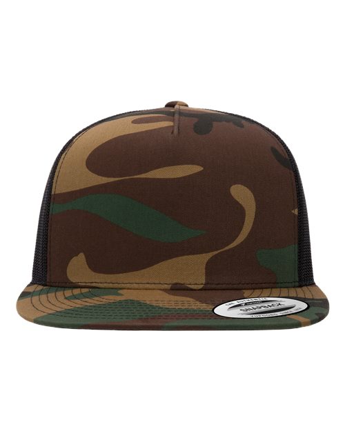 Yupoong 6006 Flat Bill Green Camo