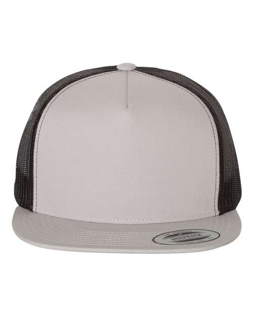 Yupoong 6006 Flat Bill Silver Black