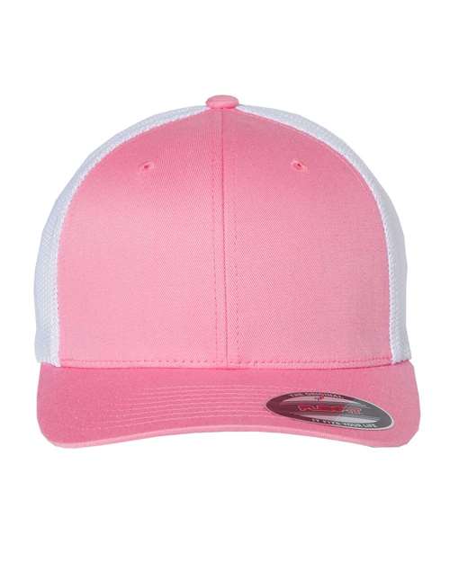 Pink White Mesh Flex Fit