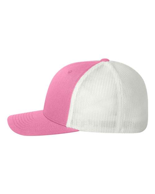 Pink White Mesh Flex Fit